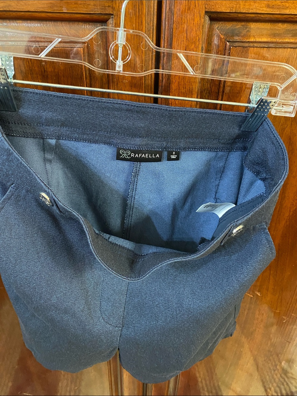 Rafaella Dark Navy Pull-On Skirt